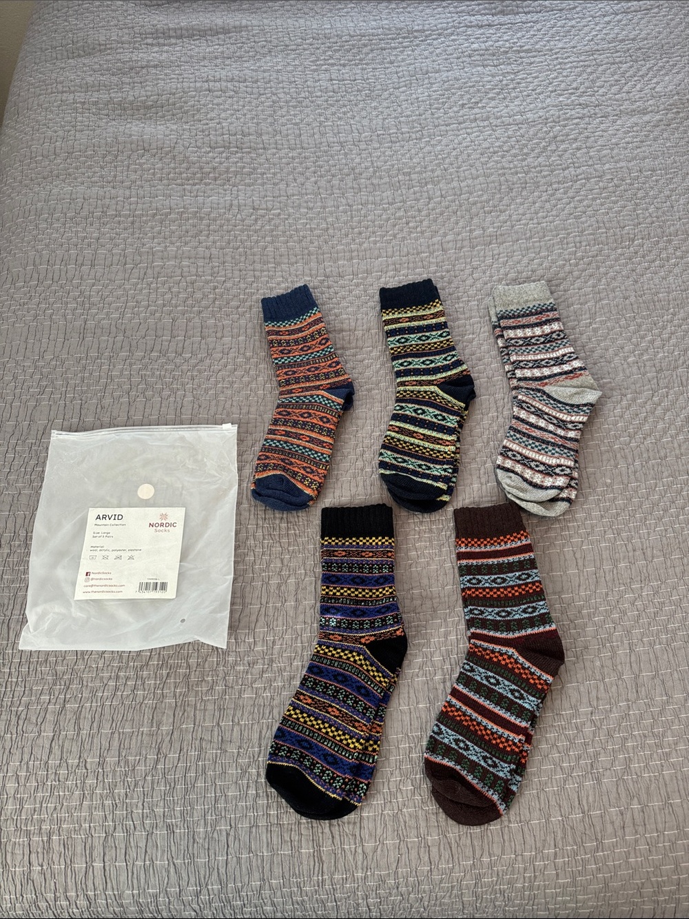 Nordic Socks Arvid Mountain Collection Set of 5